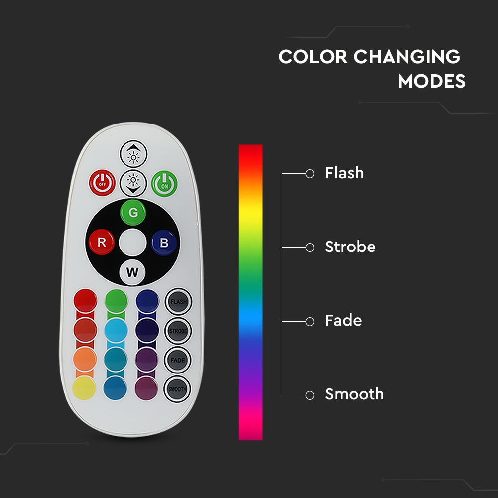 V-TAC Kerzenlampe E14 3,5W RGB 50mm IP20