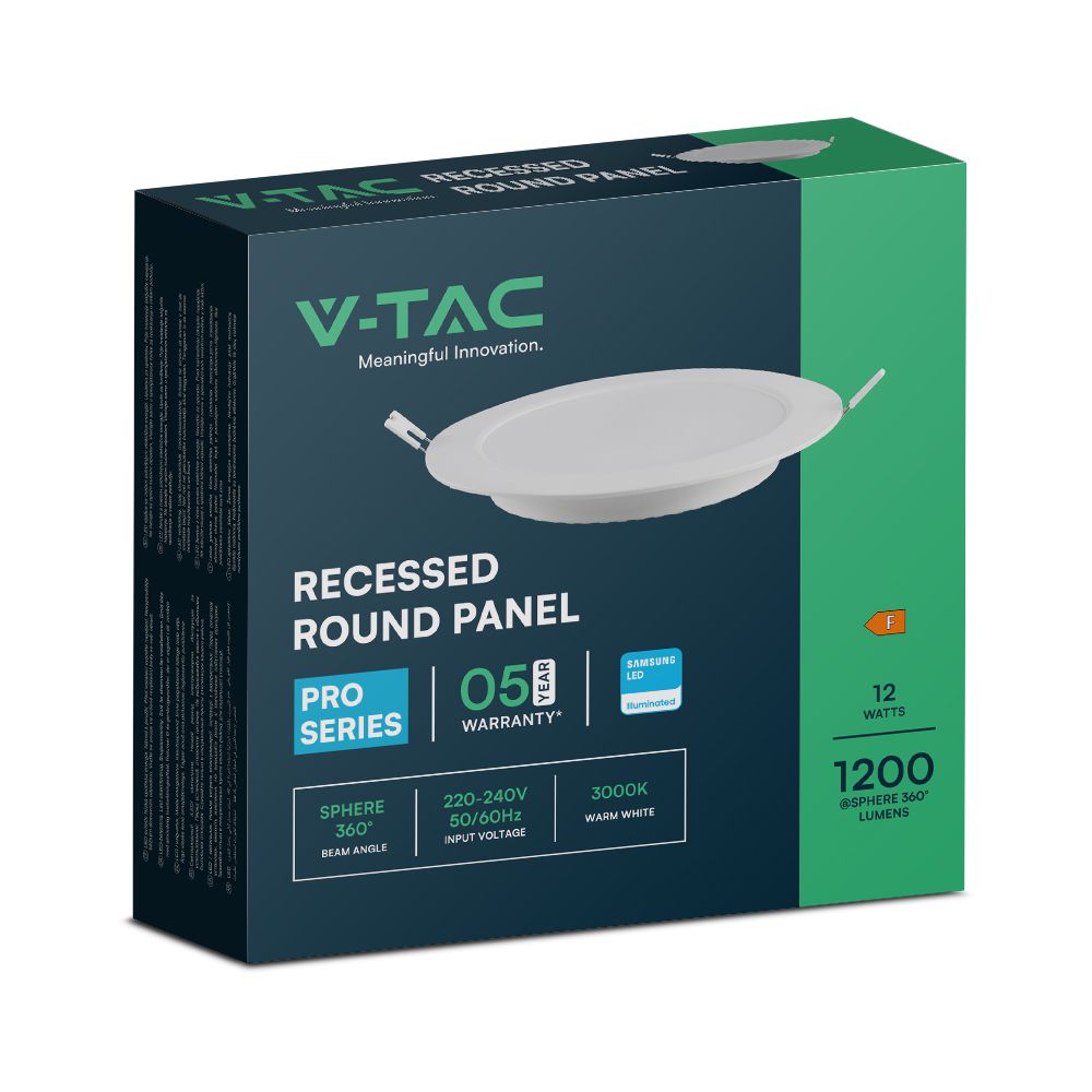 V-TAC LED Mini Panel 12W Rund 4000K
