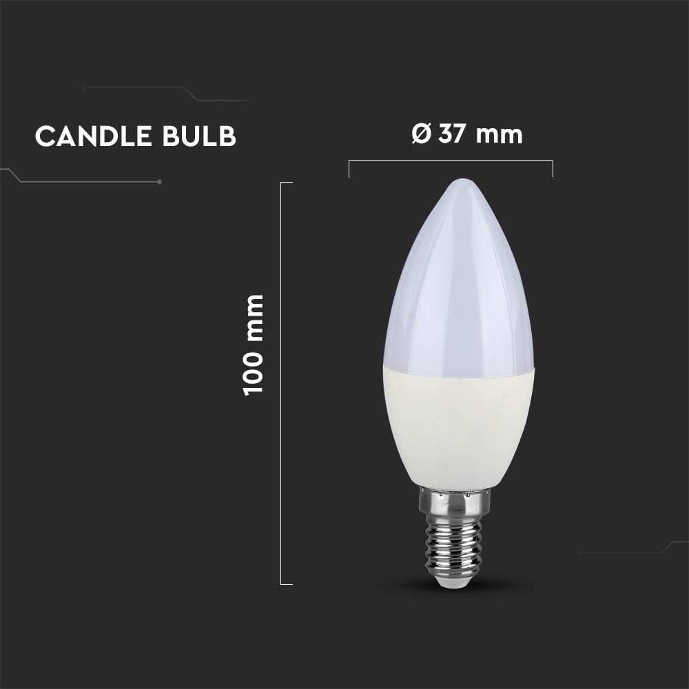 V-TAC Kerzenlampe E14 4,5W 6500K 39mm IP20