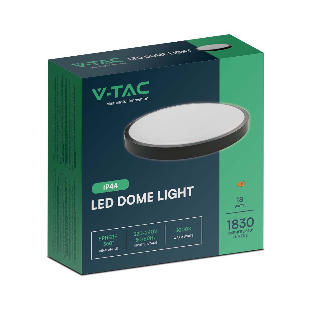 V-TAC Deckenleuchte 18W Rund 6500K 255mm IP44