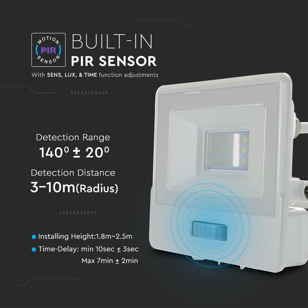 V-TAC LED Flutlicht 10W Tageslicht IP65