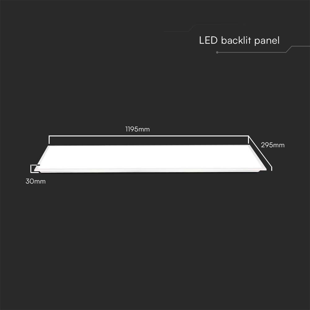 V-TAC LED Panel 40W 6500K 1215mm IP20