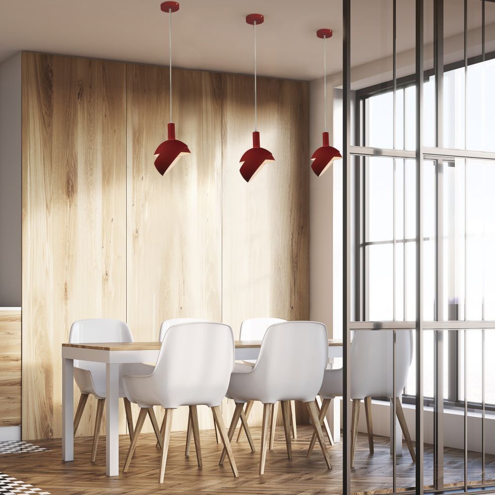 V-TAC Pendelleuchte E14 60W Rot 190mm IP20