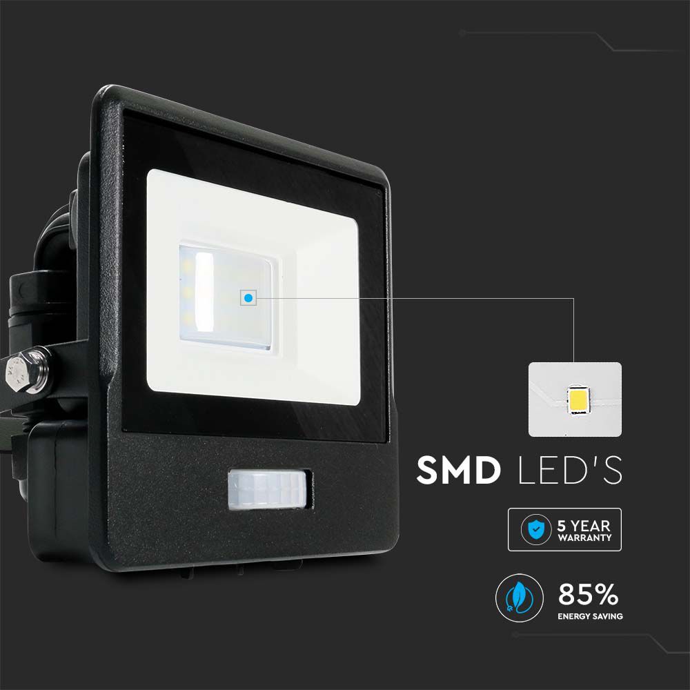 V-TAC LED Flutlicht 10W Warmweiss 138mm IP65