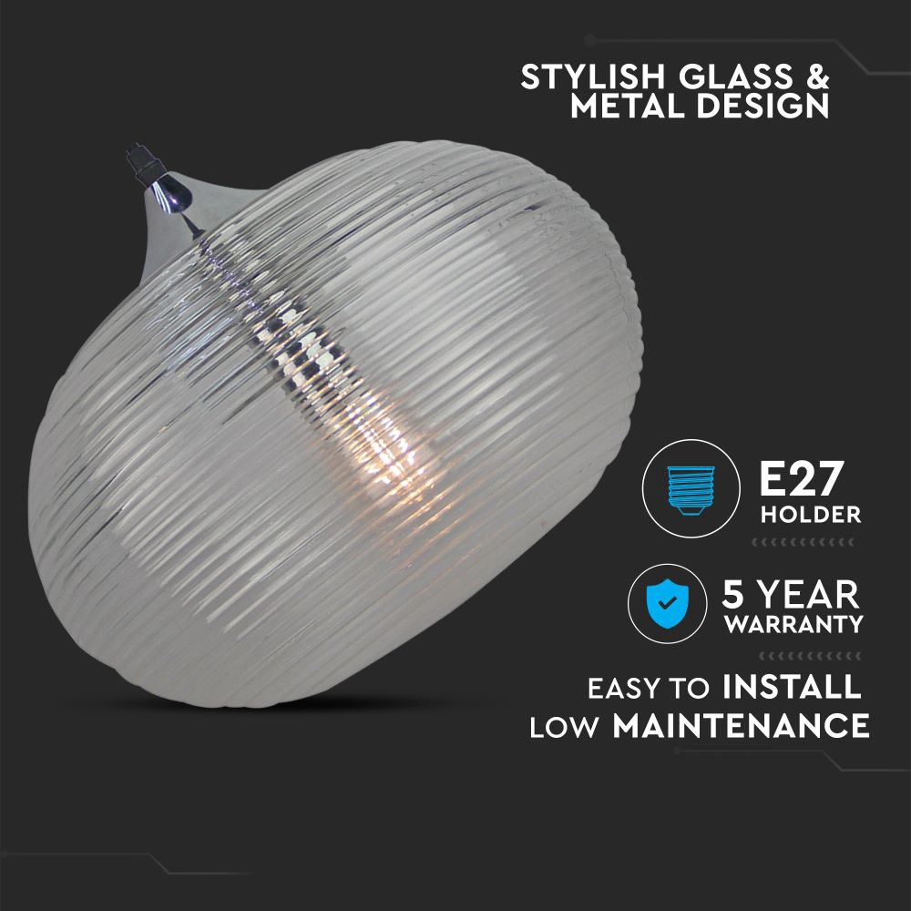 V-TAC Pendelleuchte E27 60W IP20 380mm