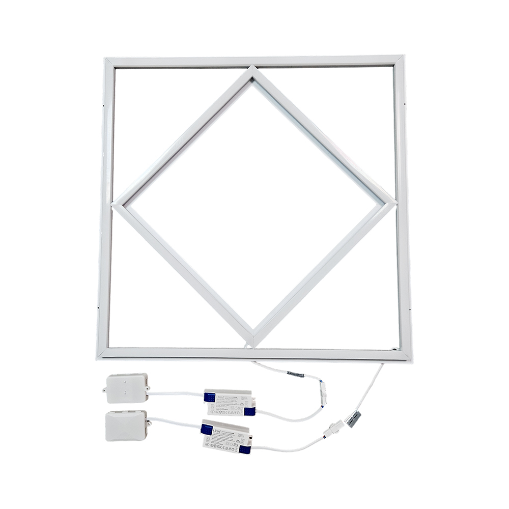 V-TAC LED-Panel 595x595 mm 64W Diamant-Design Lifud-Treiber flimmerfrei Tageslichtweiß 6500K