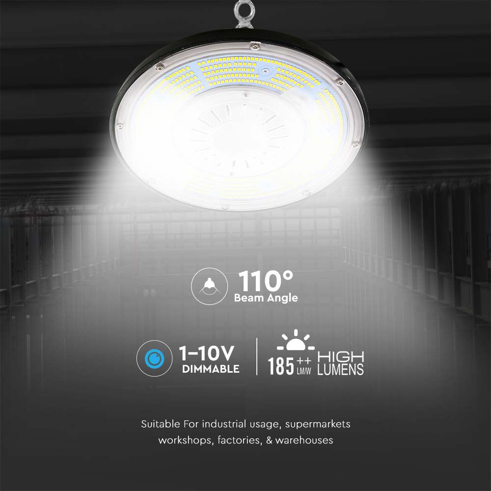 V-TAC LED Highbay 100W Rund Warmweiss 238mm IP65