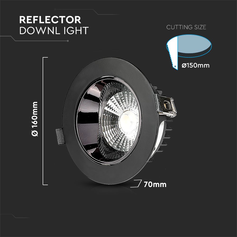 V-TAC LED Downlight 20W Rund 6400K 195mm IP20