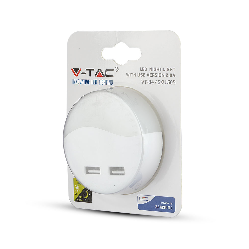 V-TAC Wandleuchte 0,4W Rund Warmweiss 120mm IP20