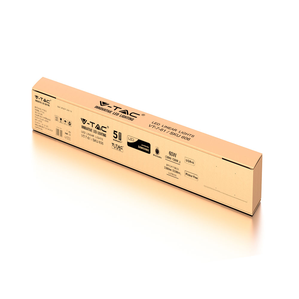 V-TAC Linearleuchte 60W 4000K 1220mm IP20