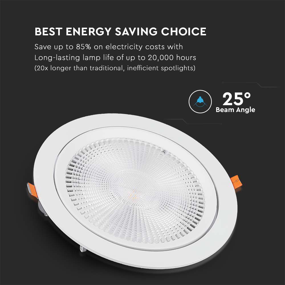 V-TAC LED Downlight 10W Rund 6400K 148mm IP20