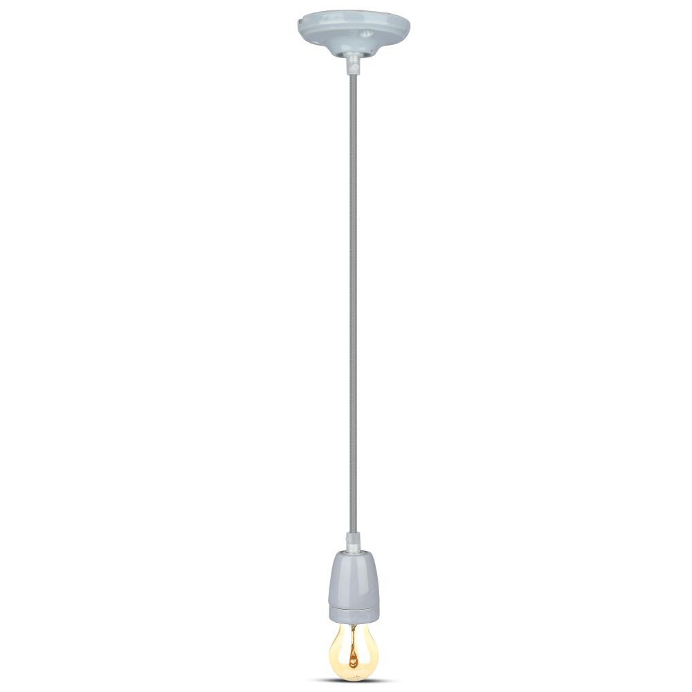 V-TAC Pendelleuchte E27 60W Grau 110mm IP20