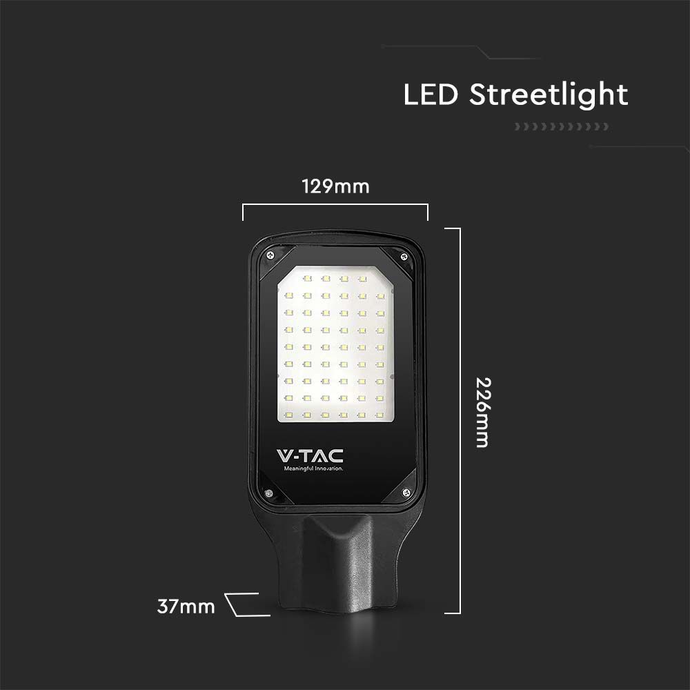 V-TAC LED Strassenleuchte 30W Tageslicht 268mm IP65