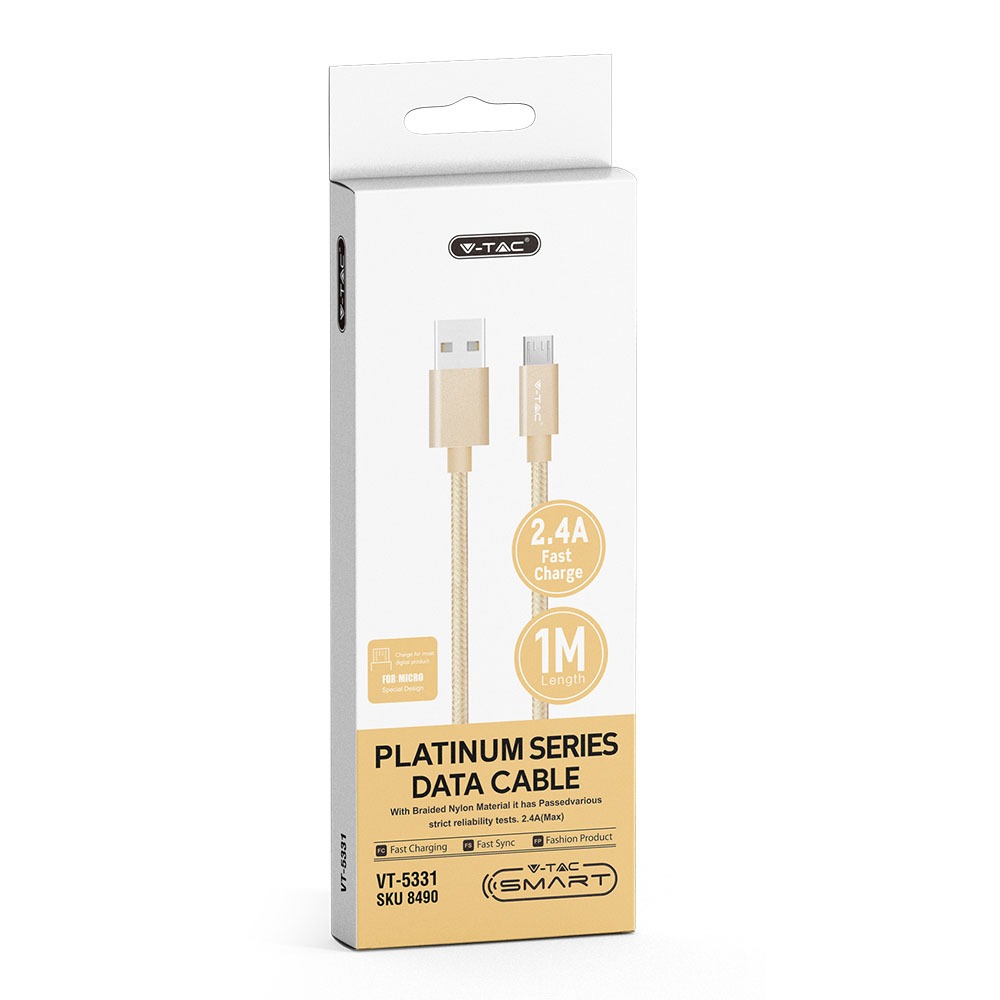V-TAC USB Kabel Micro USB 75mm