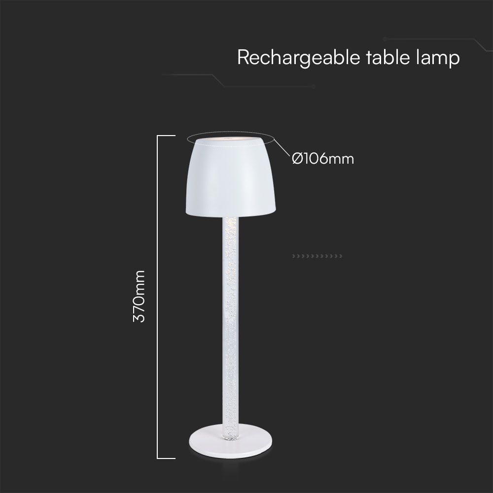 V-TAC Tischlampe 3W Warmweiss 130mm IP20