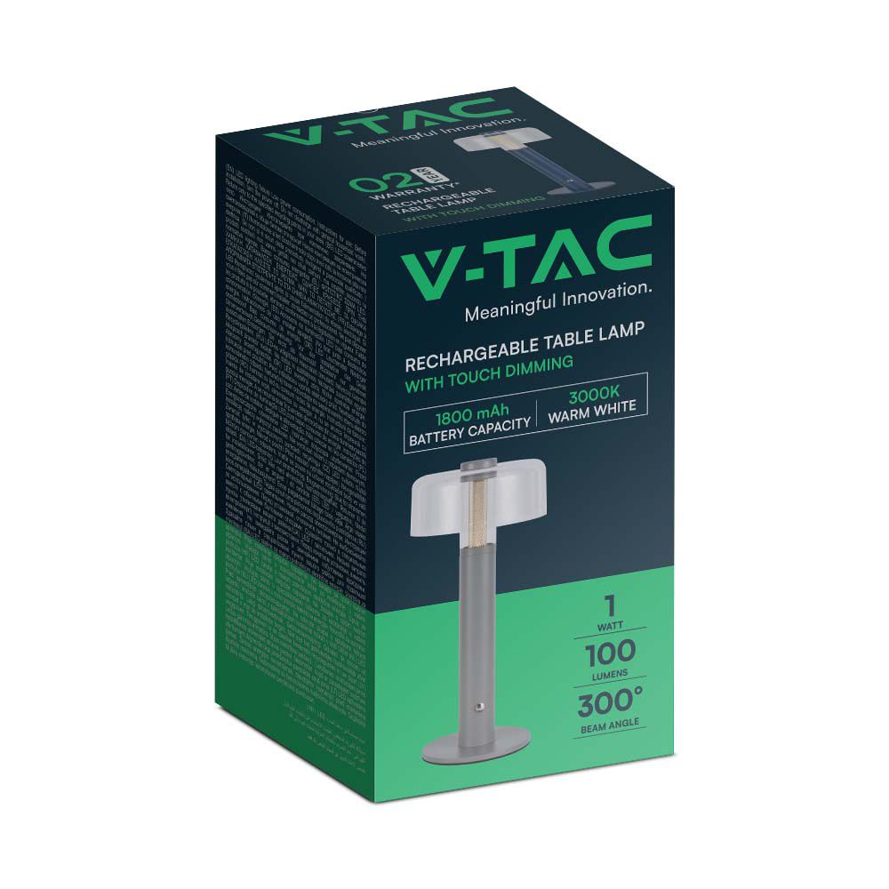 V-TAC Tischlampe 1W Warmweiss 185mm IP20