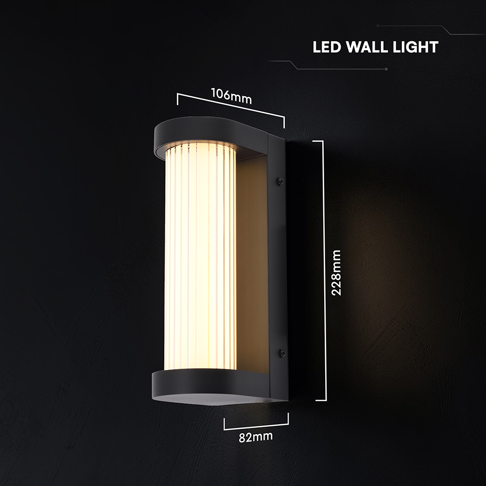 V-TAC LED-Außenwandleuchte 8W Warmweiß 3000K IP44