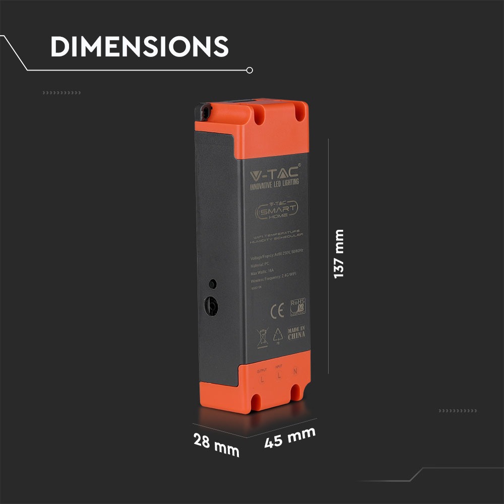 V-TAC Temperatursensor VT-5145 IP20