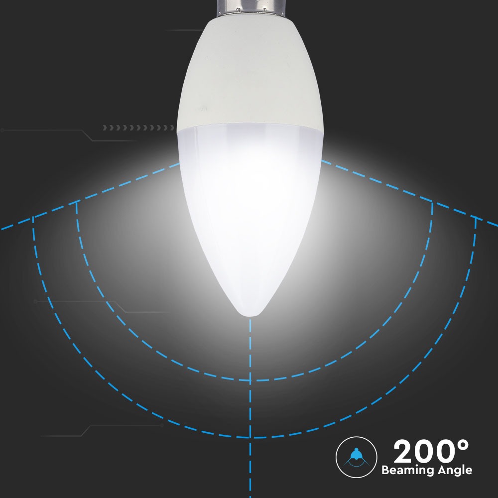 V-TAC Kerzenlampe E14 3,5W RGB 50mm IP20