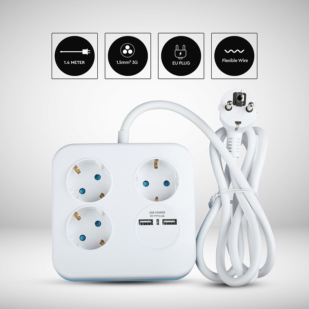 V-TAC Adapter 3680W Quadrat IP20 45mm