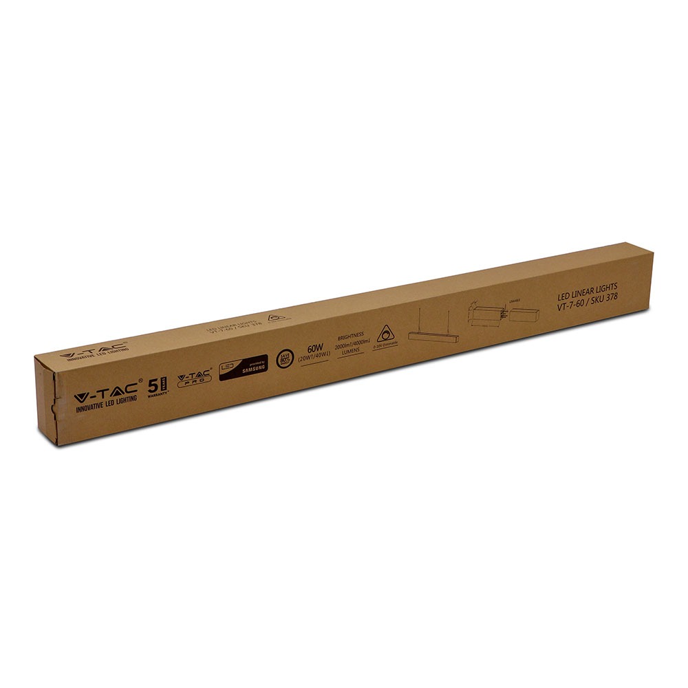 V-TAC Linearleuchte 60W 4000K 1270mm IP20