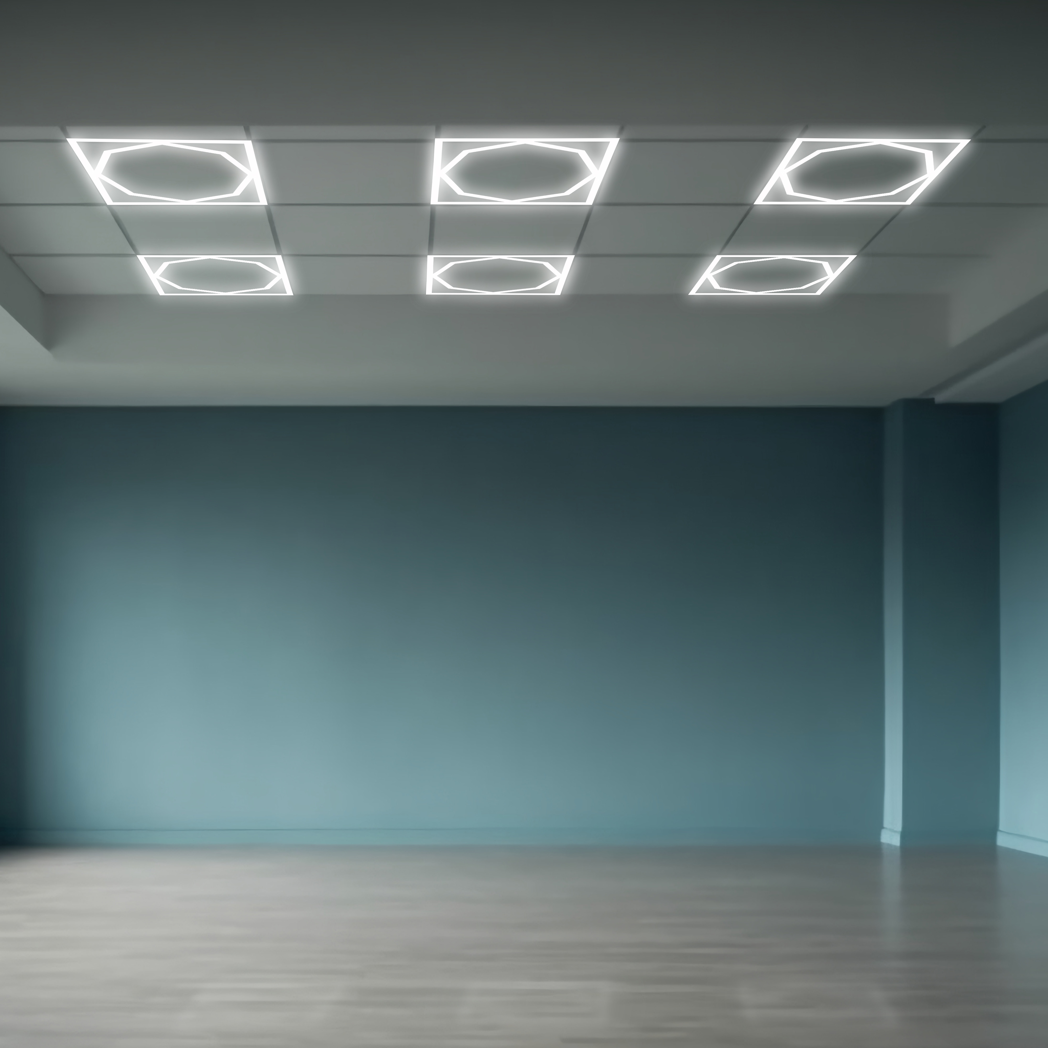 V-TAC LED-Panel 595x595 mm 72W Achteck-Design Dual-Lifud-Treiber flimmerfrei Tageslichtweiß 6500K