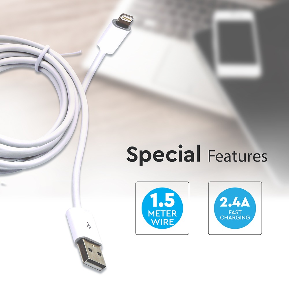 V-TAC USB Kabel MFi 80mm IP20