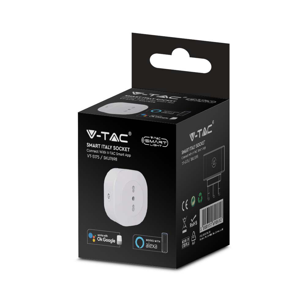 V-TAC Wandsockel 12A 3120W 75mm IP