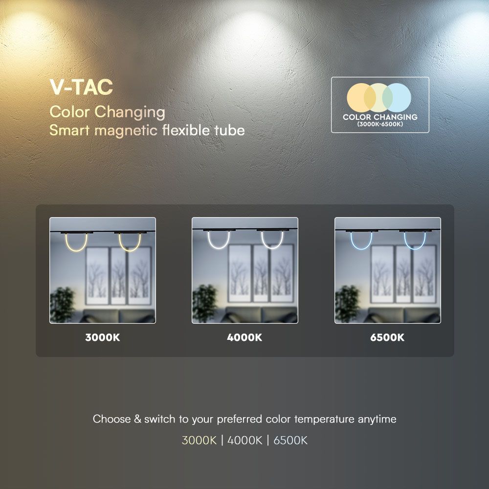 V-TAC LED Schienenleuchte 11W 3IN1 320mm IP20