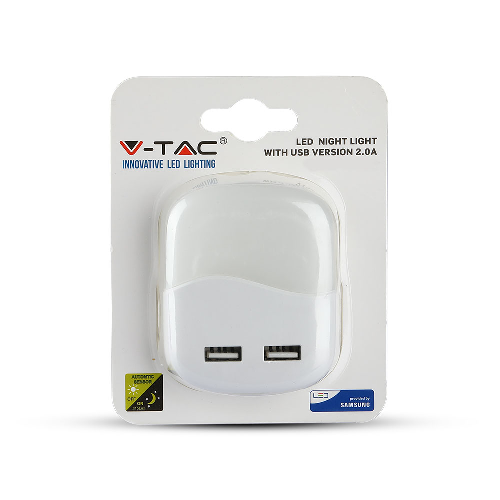 V-TAC Wandleuchte 0,4W Quadrat Warmweiss 120mm IP20