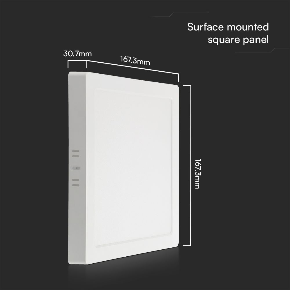 V-TAC LED Mini Panel 12W Quadrat Warmweiss 188mm IP20