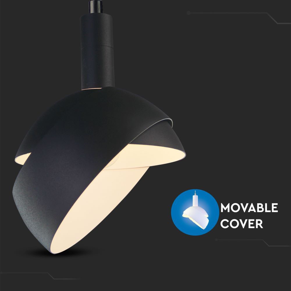 V-TAC Pendelleuchte E14 60W Schwarz 190mm IP20