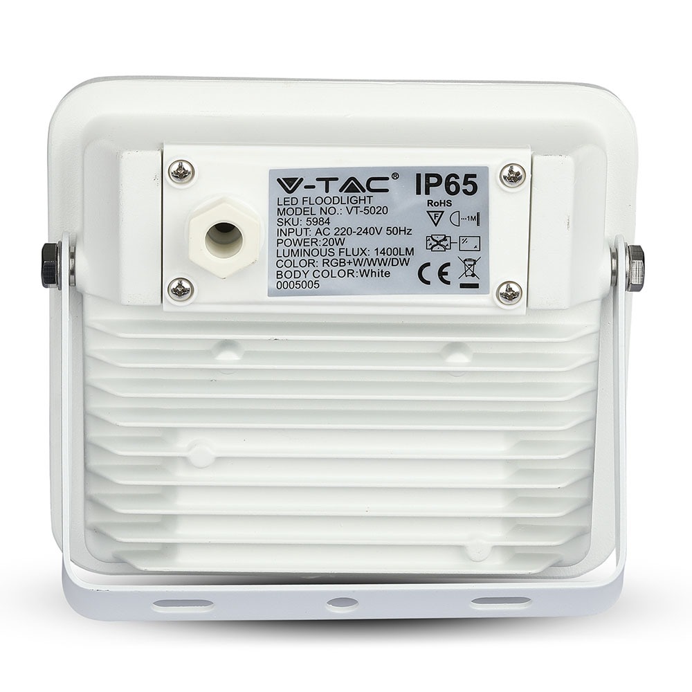 V-TAC LED Flutlicht RGB+3IN1 20W IP65