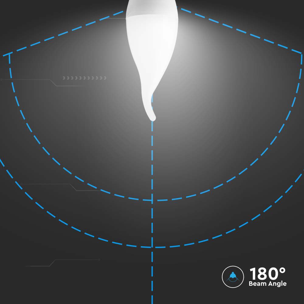 V-TAC Kerzenlampe E14 3,7W Twist Warmweiss 126mm IP20