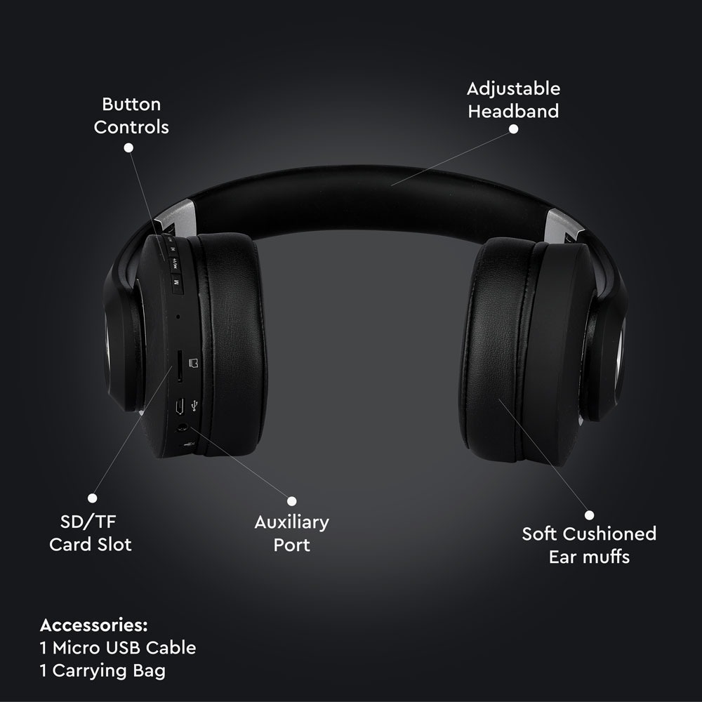 V-TAC On-Ear Kopfhörer VT-6322-A-B