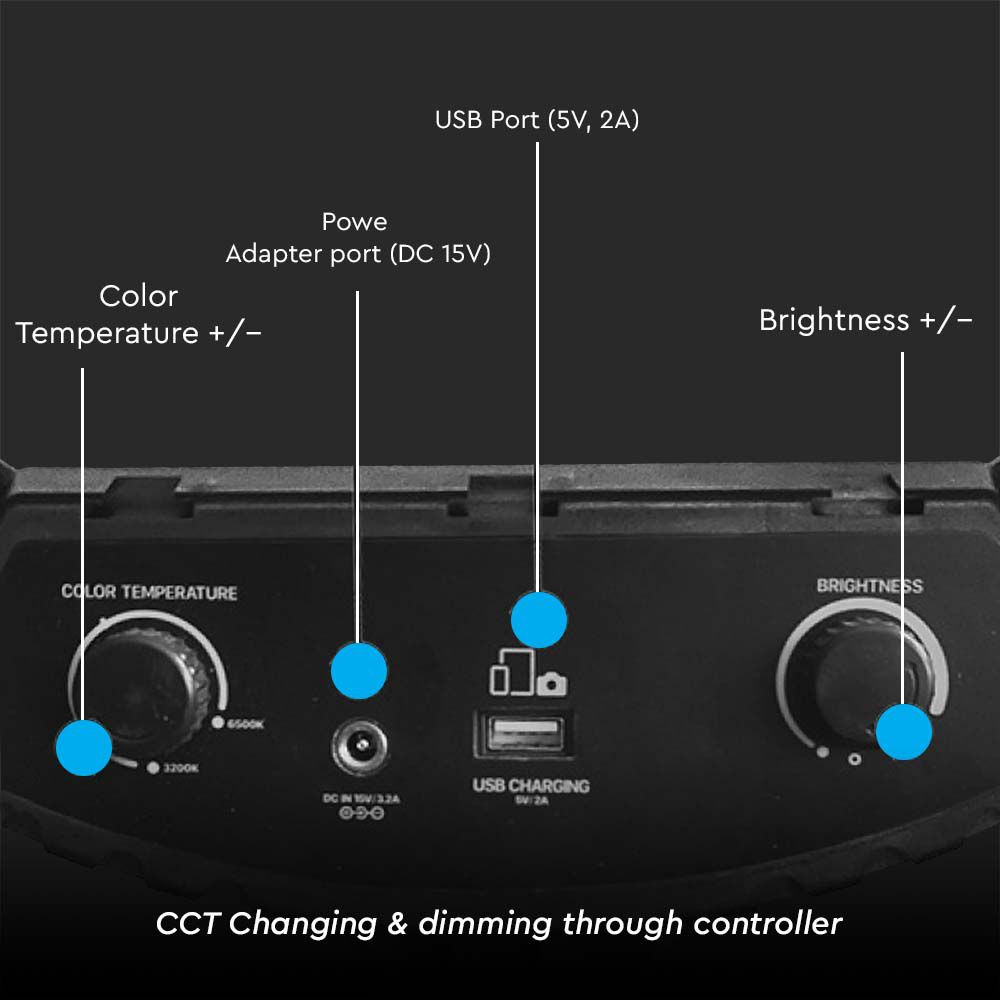 V-TAC Ringlicht 55W 3IN1 565mm IP20