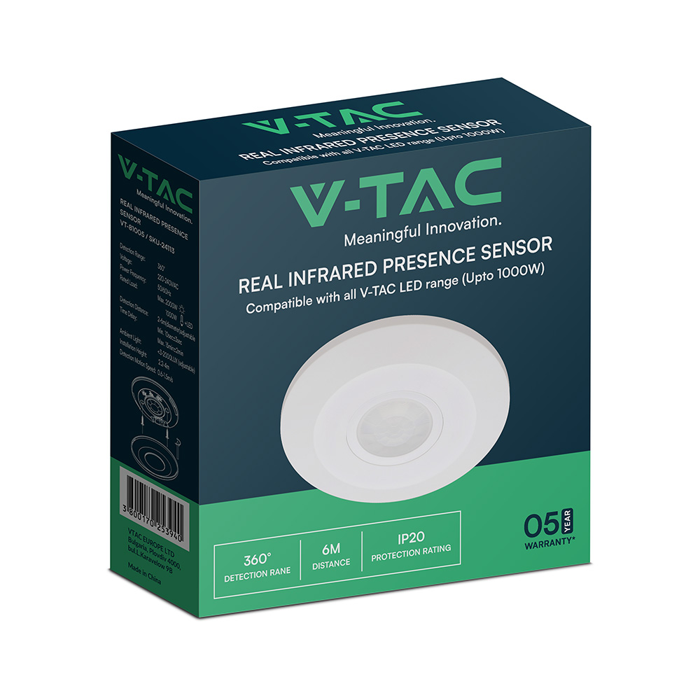 V-TAC Bewegungsmelder Infrarotsensor VT-81005 IP20