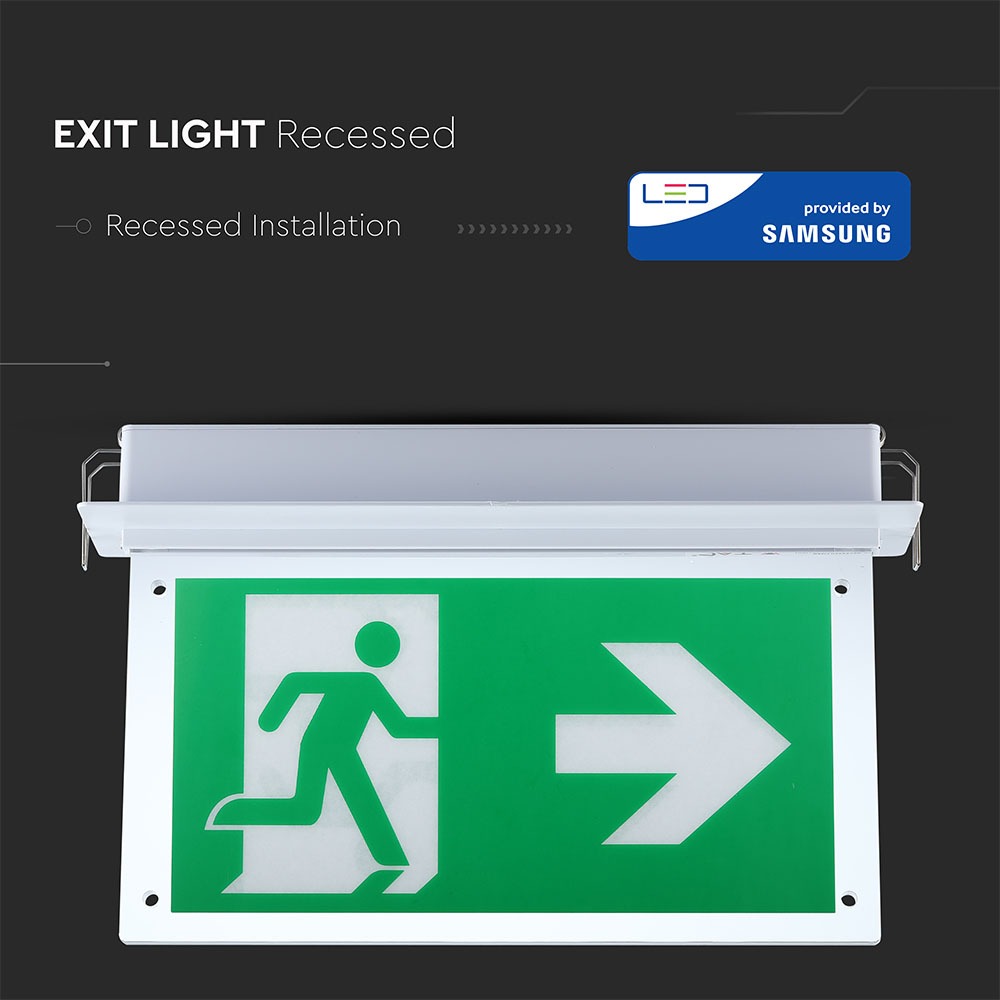 V-TAC Notlicht Wandleuchte 2W 6000K IP20