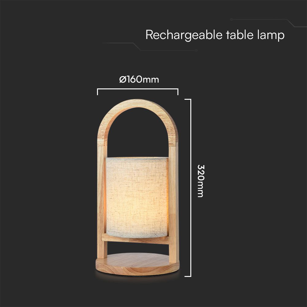 V-TAC Tischlampe 1,5W Warmweiss 165mm IP20