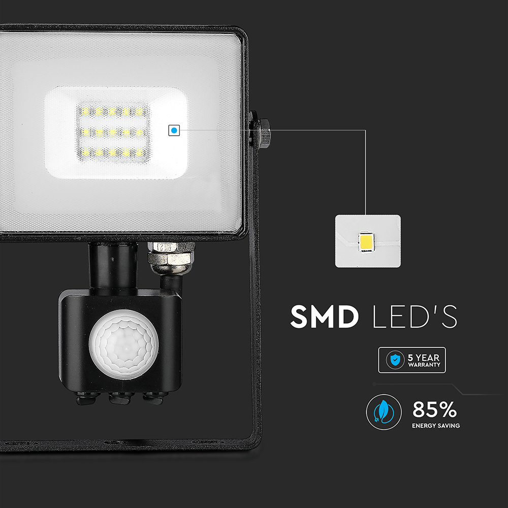 V-TAC LED Flutlicht 10W Warmweiss IP65