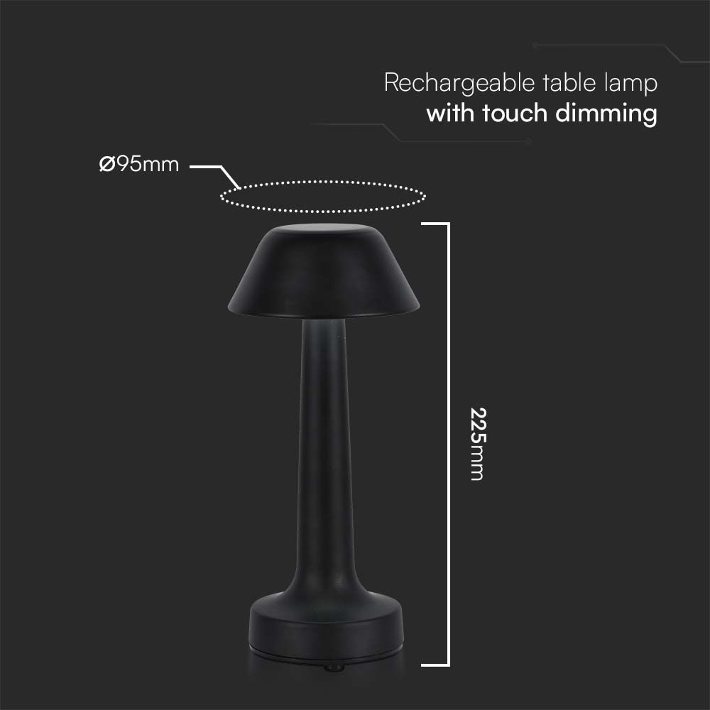 V-TAC Tischlampe 1W 3IN1 95mm IP20