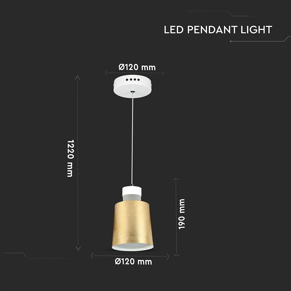 V-TAC Pendelleuchte 7W 4000K 240mm IP20