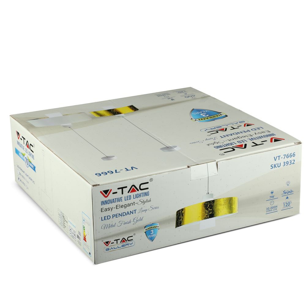 V-TAC Pendelleuchte 7W 4000K 350mm IP20