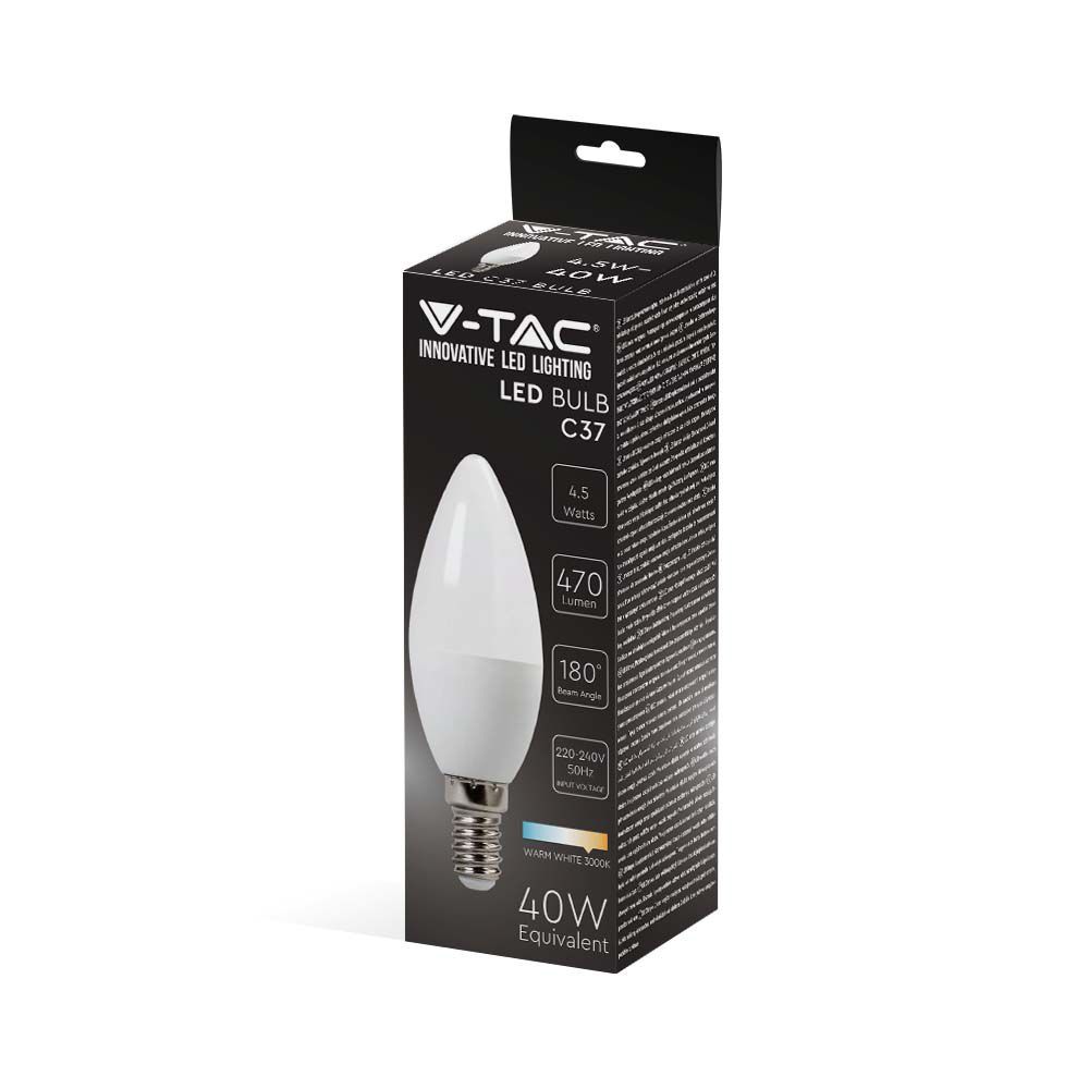 V-TAC Kerzenlampe E14 4,5W 4000K