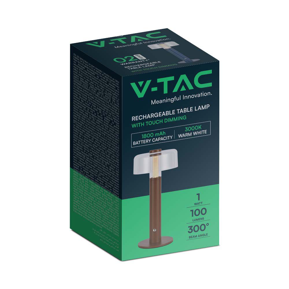 V-TAC Tischlampe 1W Warmweiss 185mm IP20