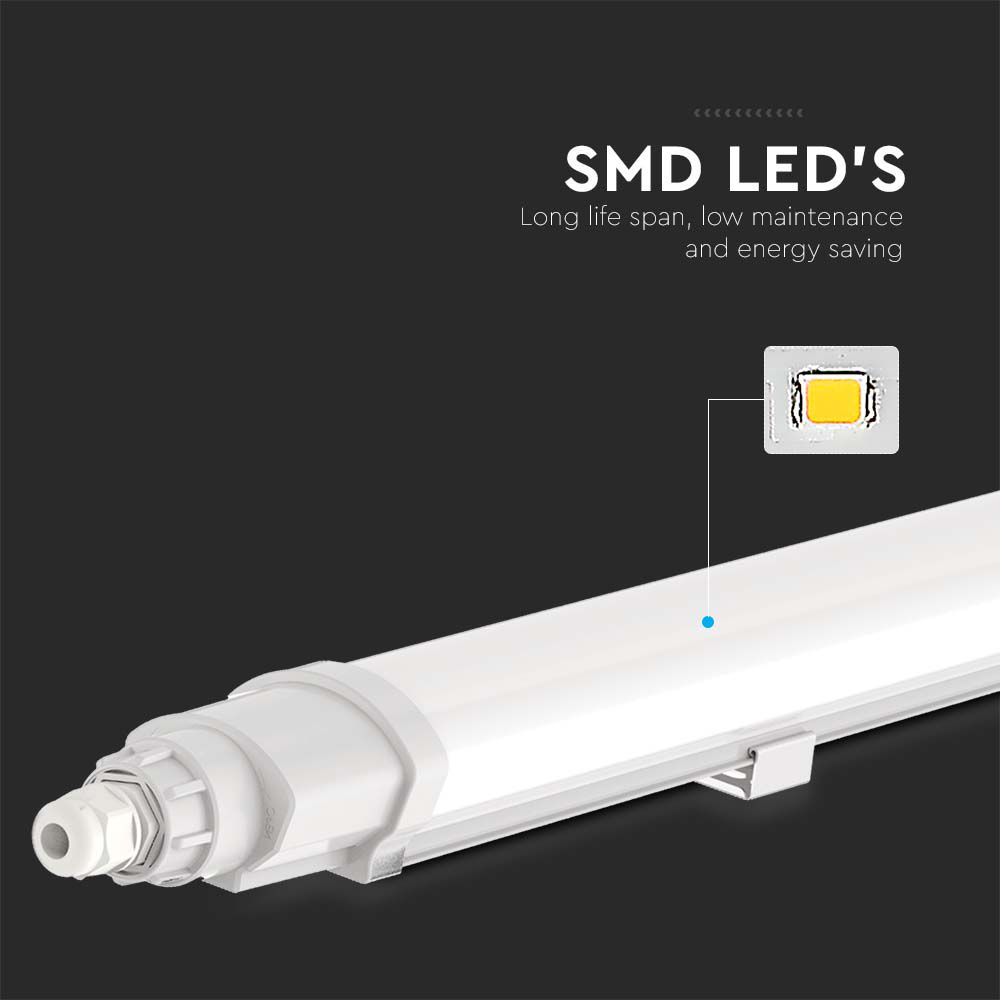 V-TAC LED Battenleuchte 36W Tageslicht 1260mm IP65