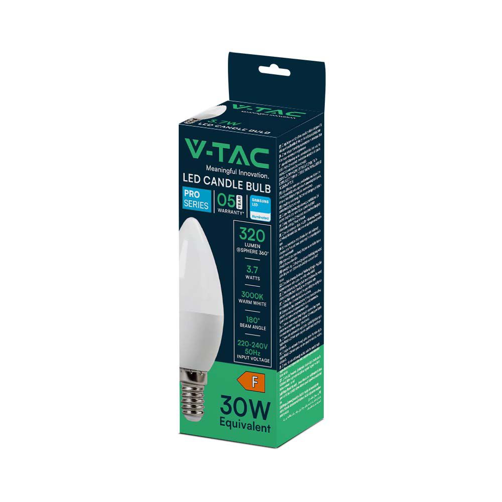 V-TAC Kerzenlampe E14 3,7W Warmweiss