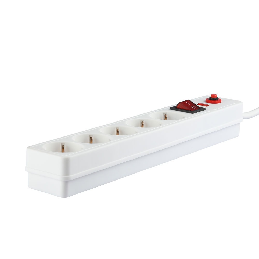 V-TAC Adapter 5-fach mit USB-Schalter 100mm