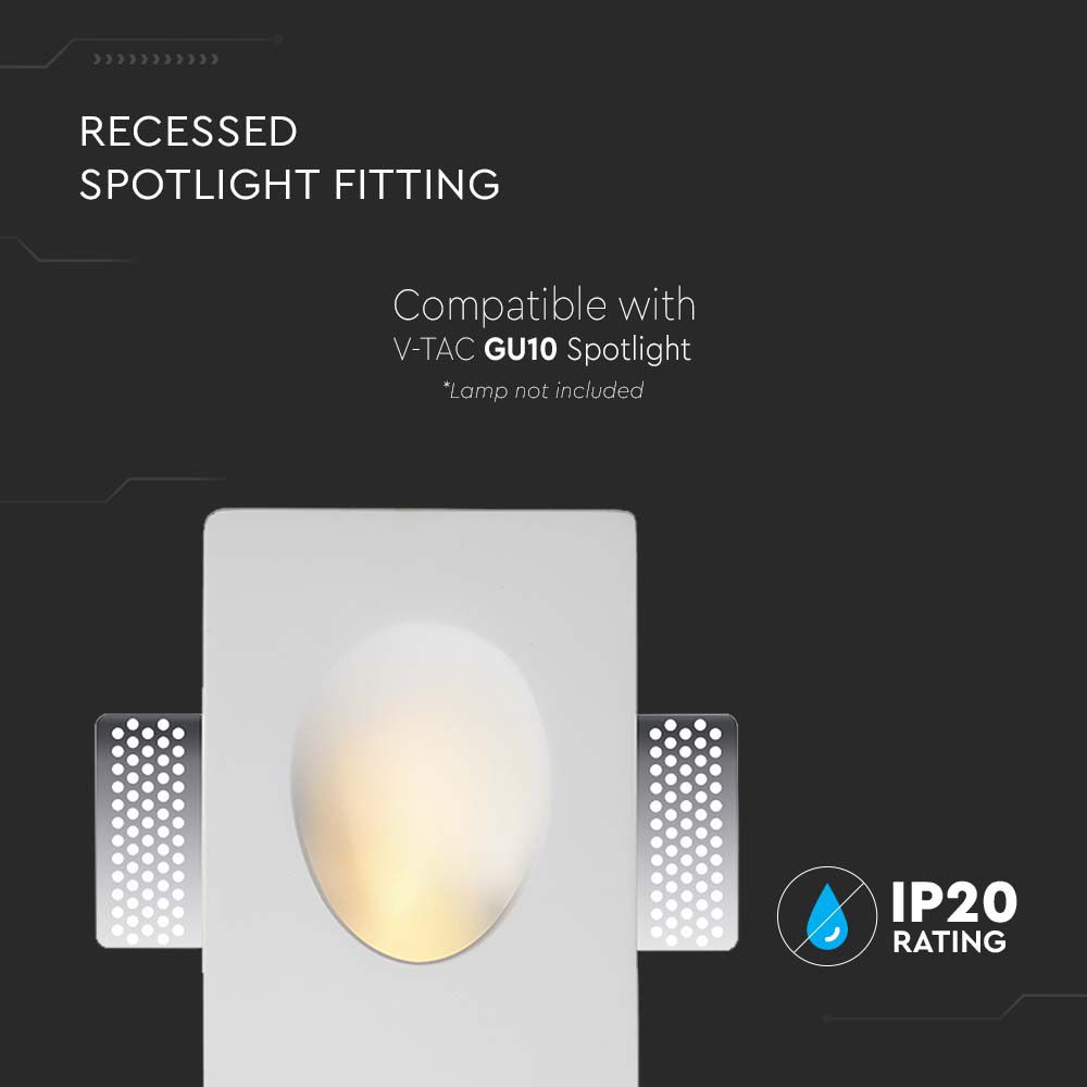 V-TAC Einbauleuchte GU10 Rund IP20 225mm