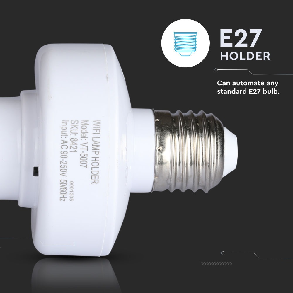 V-TAC Lampenfassung E27 70mm IP20